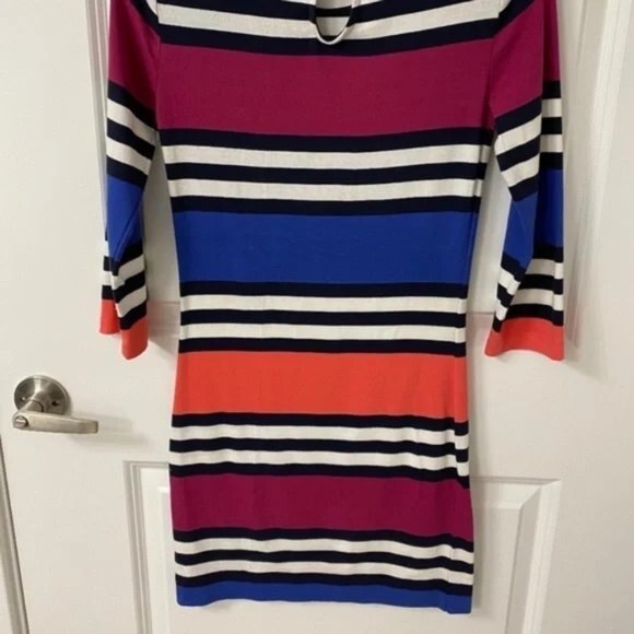 French Connection Women's Jag Stripe Mini Dress. Multicolor. Size 2. BodyCon. - Picture 9 of 12